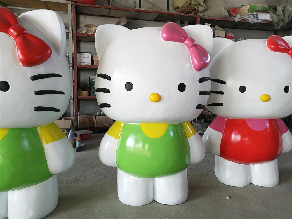 hj3201 hello kitty玻璃鋼雕塑_濱州宏景雕塑有限公司